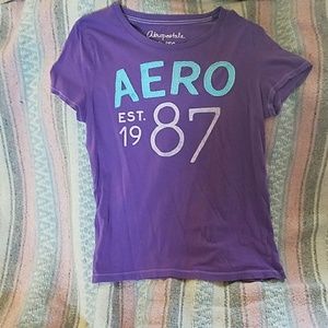 Purple aeropostale t-shirt, size XL.